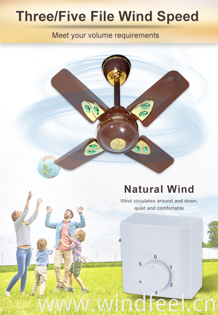 24 Inch Short Blade Ceiling Fan Metro Orient Focus Baby Small Ceiling Fan Hot Selling to Africa Market for Ghana